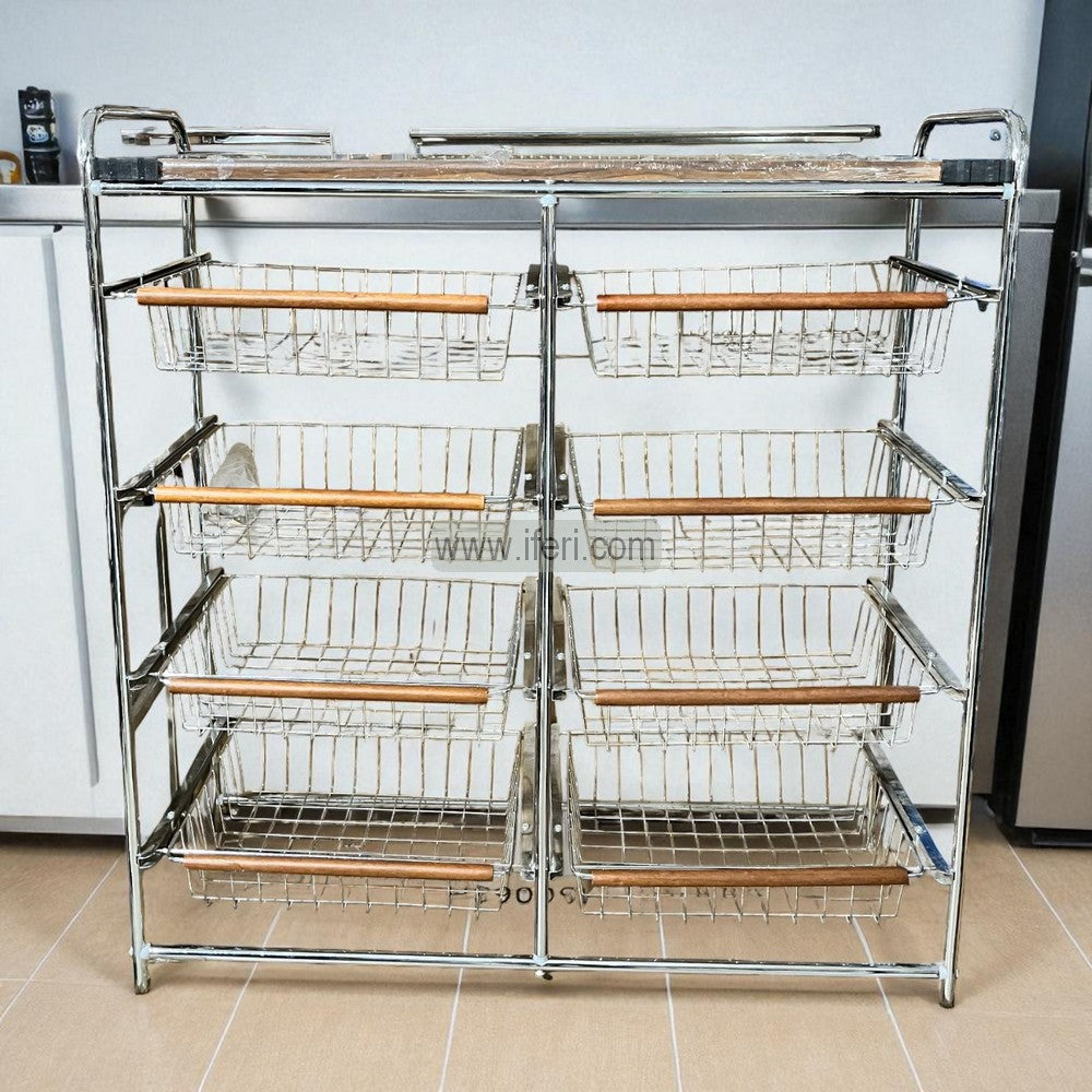 4 Tier Drawer System Fruit, Vegetable Storage Basket Kitchen Rack KSM0070