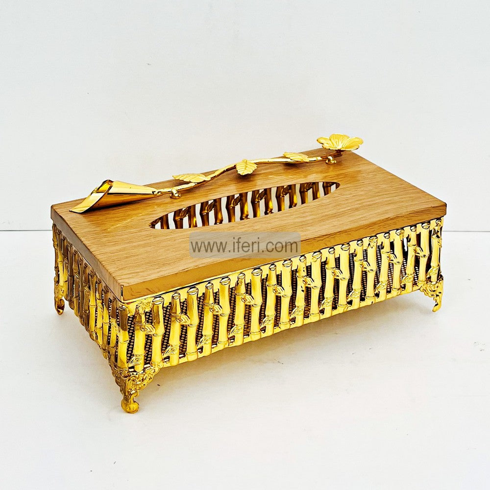 9.5 Inch Metal Decorative Tissue Box IQ081