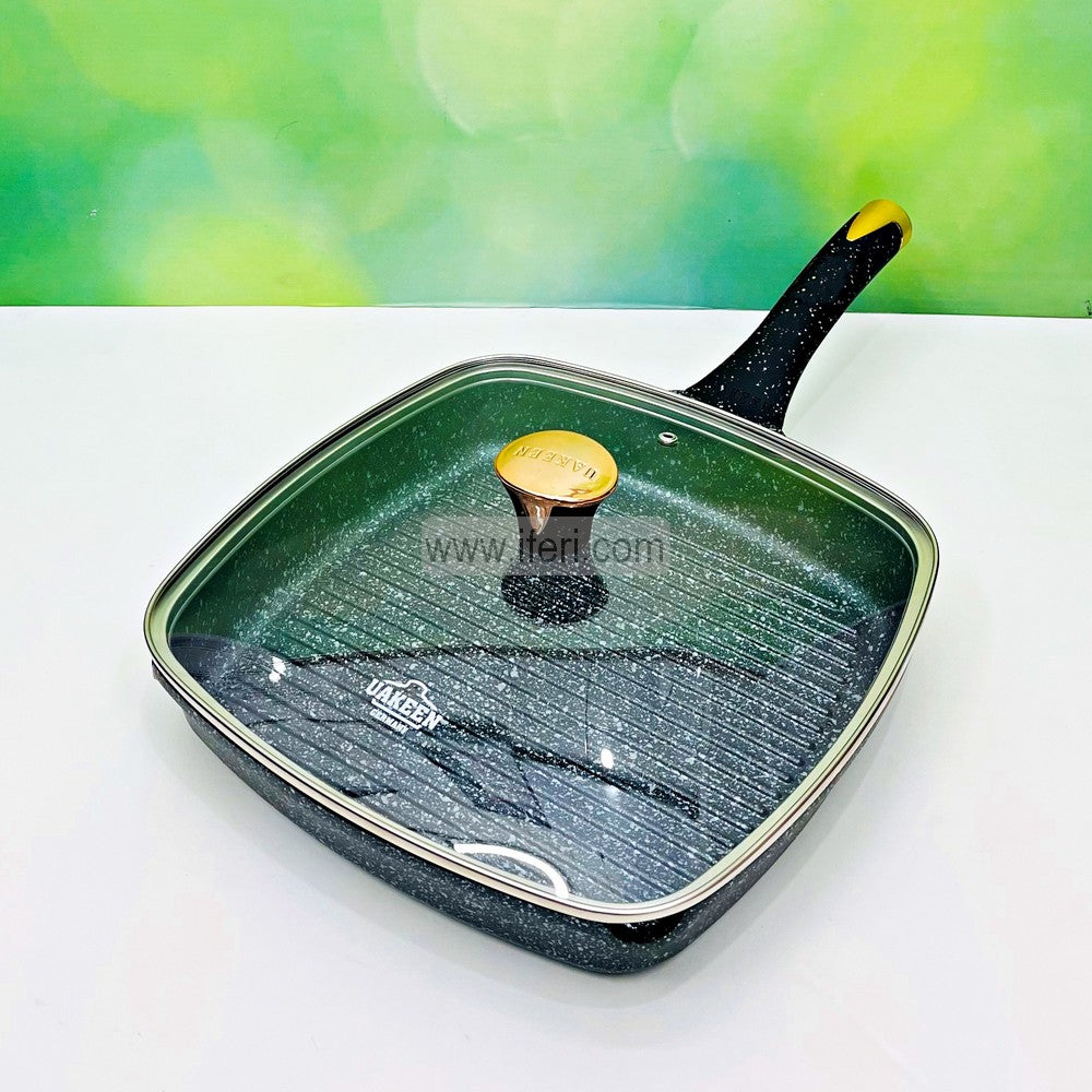 28cm UAKEEN Non-Stick Grill Frying Pan with Lid RY3083