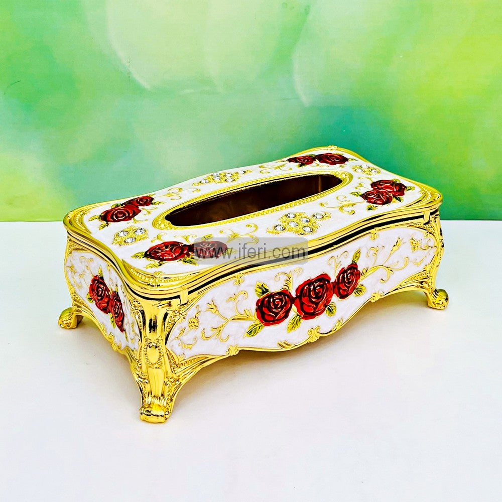 9 Inch Metal Decorative Tissue Box IQ084