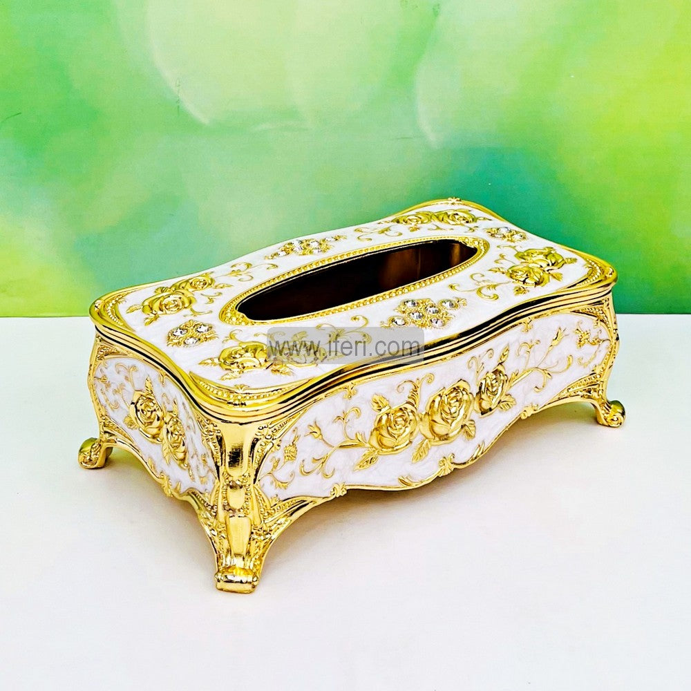 9 Inch Metal Decorative Tissue Box IQ085