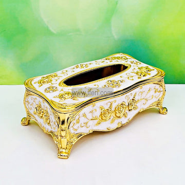 9 Inch Metal Decorative Tissue Box IQ085
