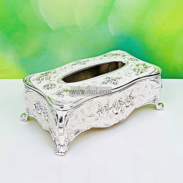9 Inch Metal Decorative Tissue Box IQ086