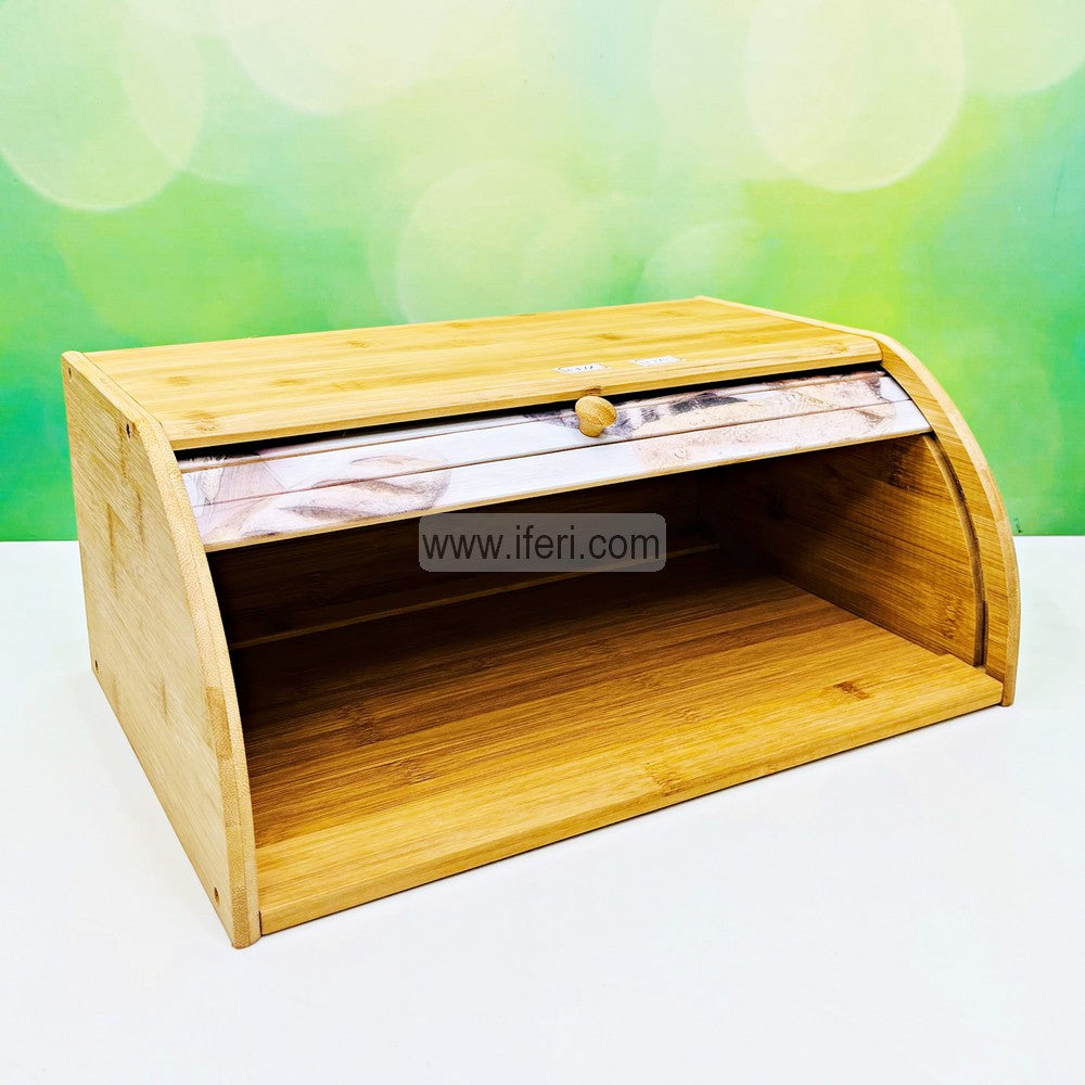 15 Inch Bamboo Bread Box, Fruit, Dessert Display Cabinet with Cover RY3087