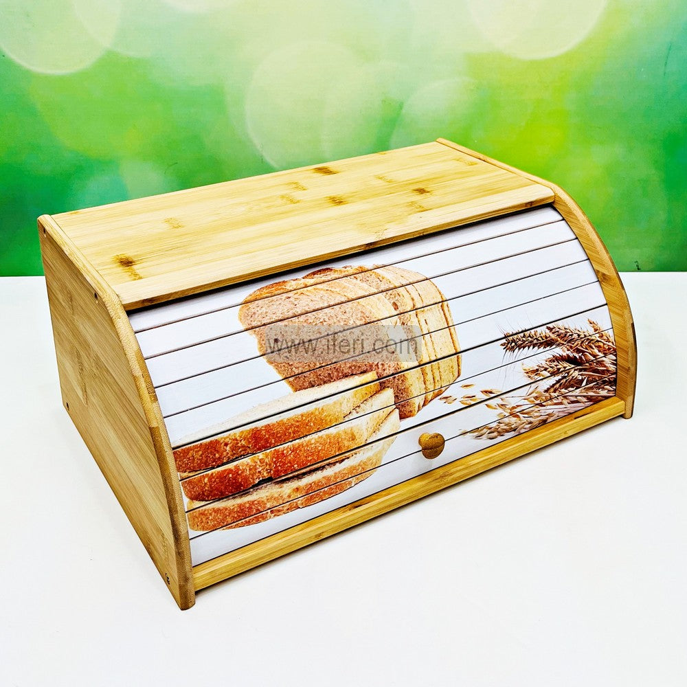 15 Inch Bamboo Bread Box, Fruit, Dessert Display Cabinet with Cover RY3088