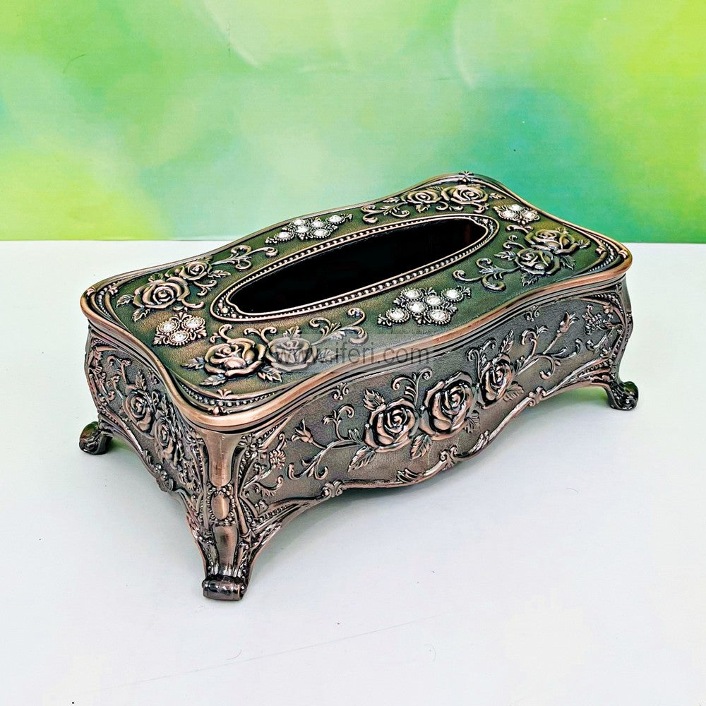 9 Inch Metal Decorative Tissue Box RY3095