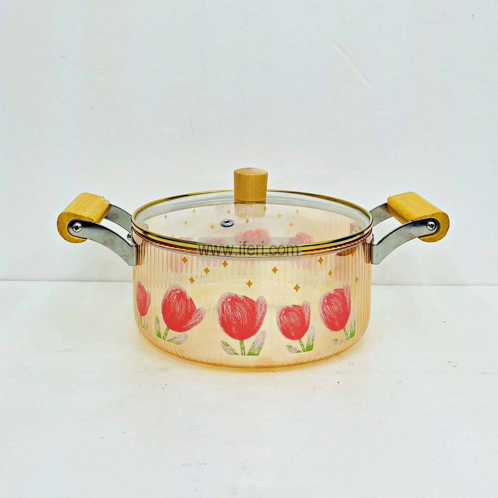 2.5 Liter Heat Resistant Borosilicate Glass Cooking Pot TB1-14