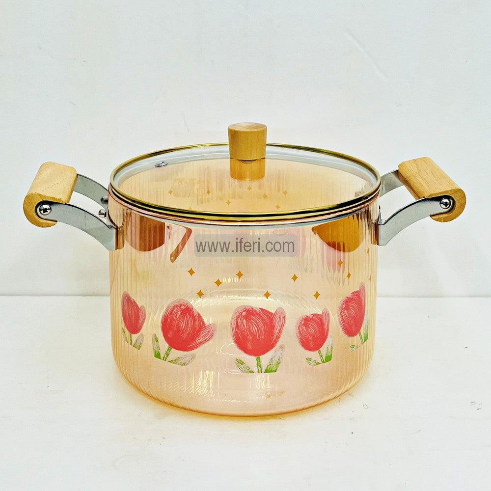 4.5 Liter Heat Resistant Borosilicate Glass Cooking Pot TB1-16
