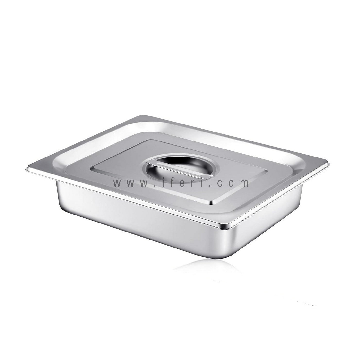 12.8 Inch 1/2 Stainless Steel 2.5 Inch Deep Food Pan with Lid SN1/2-25