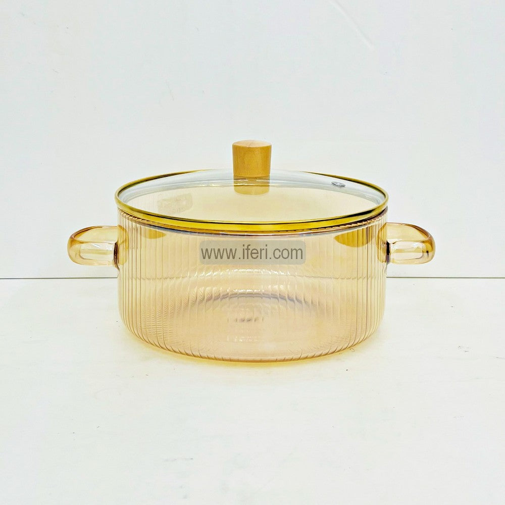 2.5 Liter Heat Resistant Borosilicate Glass Cooking Pot TB1-26