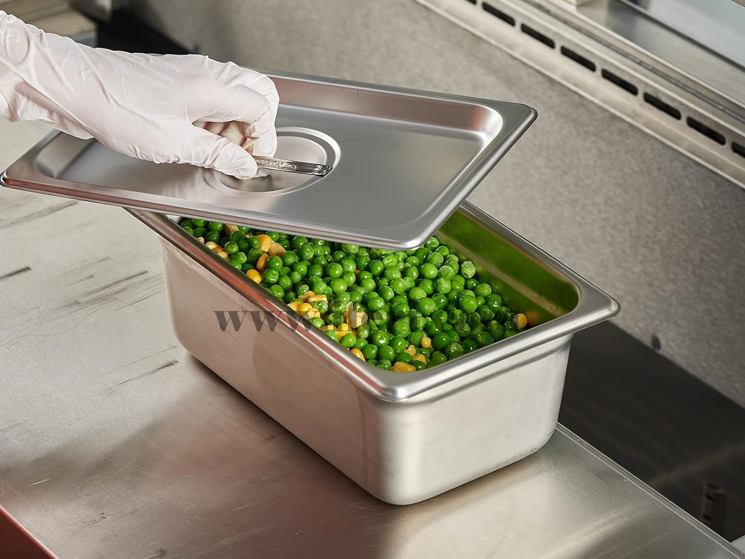 10.5 Inch 1/4 Stainless Steel 4 Inch Deep Food Pan with Lid SN1/4-4