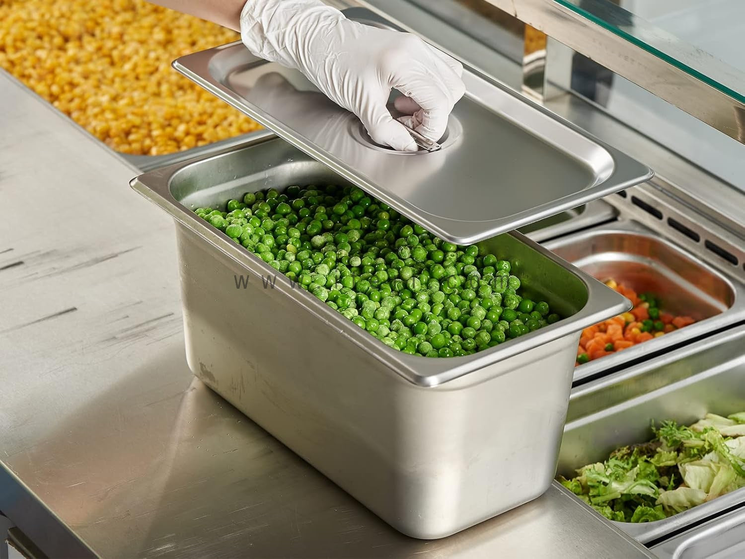 10.5 Inch 1/4 Stainless Steel 6 Inch Deep Food Pan with Lid SN1/4-6