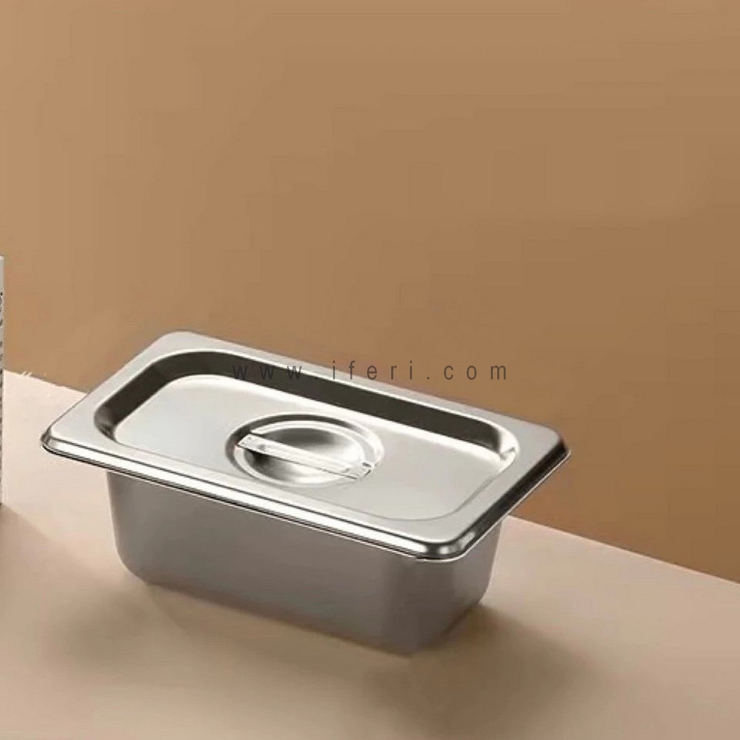 7 Inch 1/9 Stainless Steel 2.5 Inch Deep Food Pan with Lid SN1/6-25