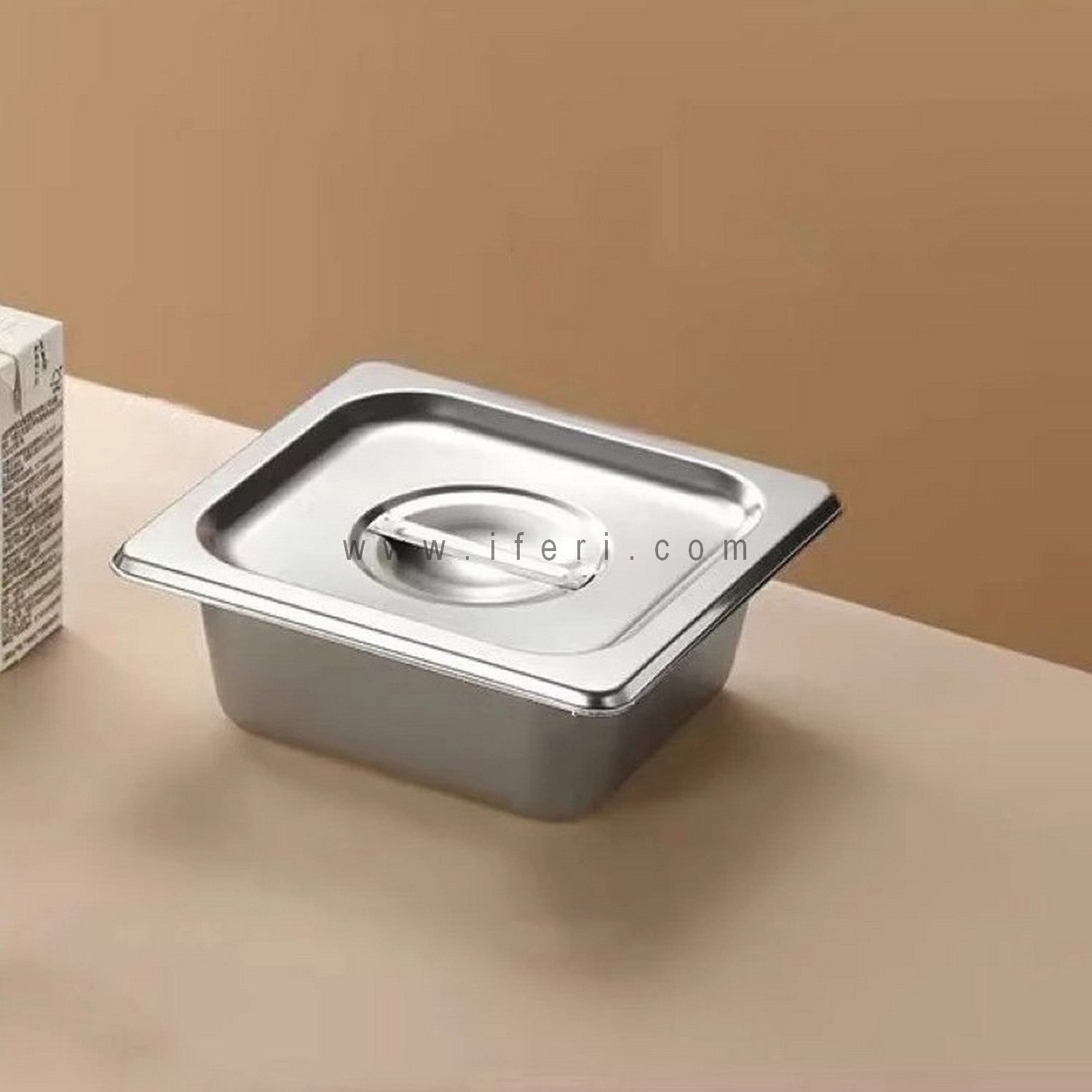 7 Inch 1/6 Stainless Steel 2.5 Inch Deep Food Pan with Lid SN1/6-25
