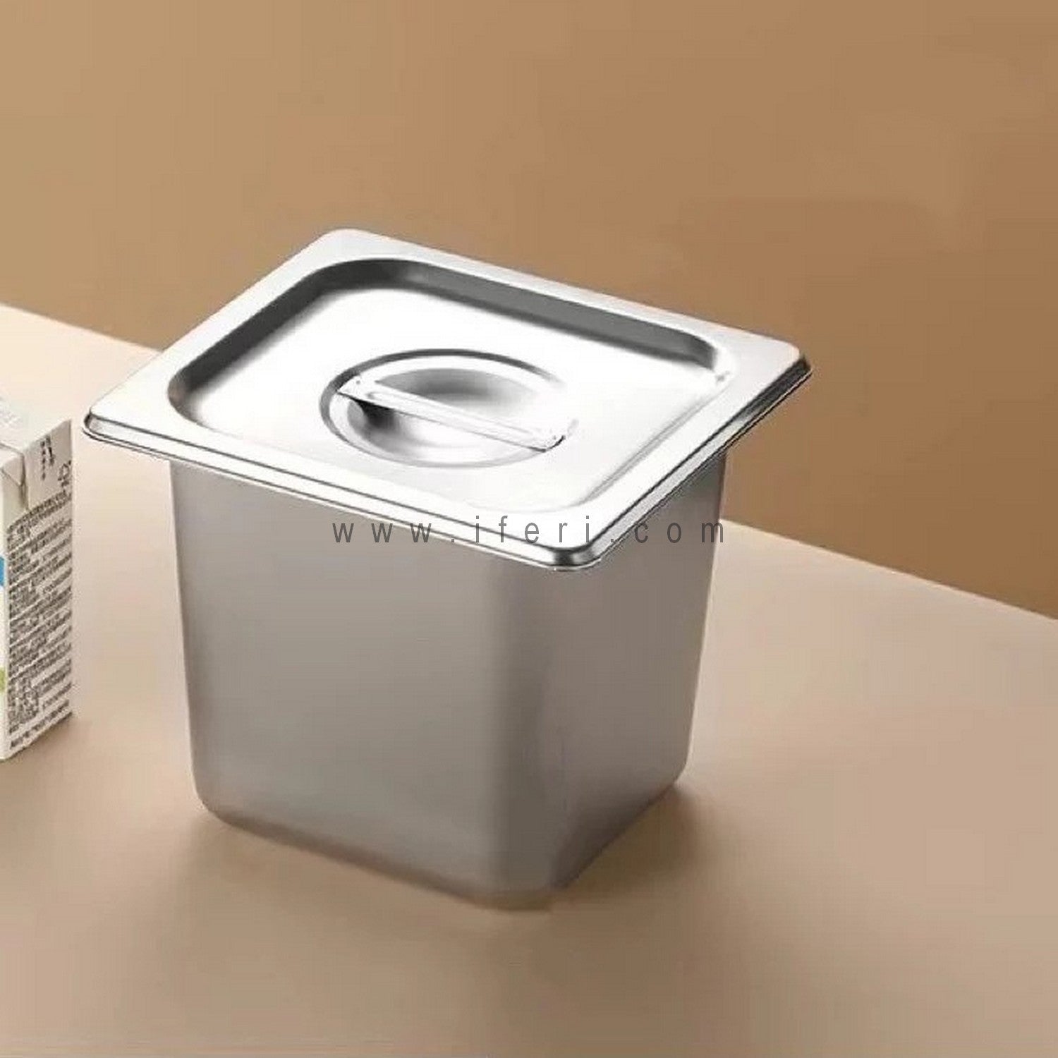 7 Inch 1/6 Stainless Steel 6 Inch Deep Food Pan with Lid SN1/6-6