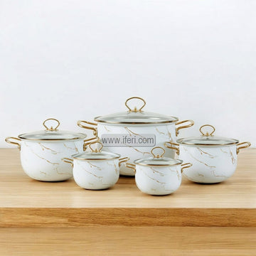 5 Pcs Enamel Bowl Set, Induction Based Cookware IF101