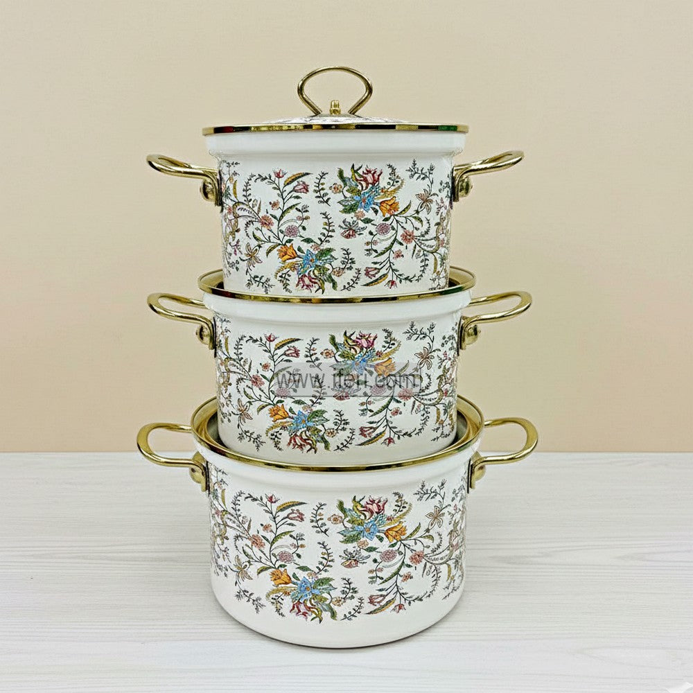 3 Pcs Enamel Bowl Set, Induction Based Cookware IF103-1