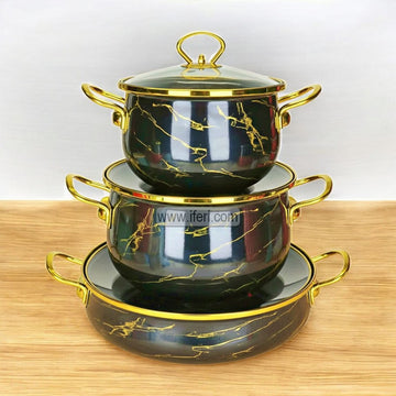 3 Pcs Enamel Bowl Set, Induction Based Cookware IF105-1