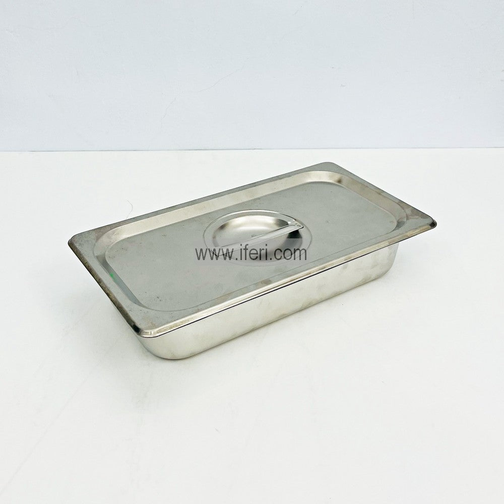 12.8 Inch Stainless Steel Food Pan with Lid TG10527