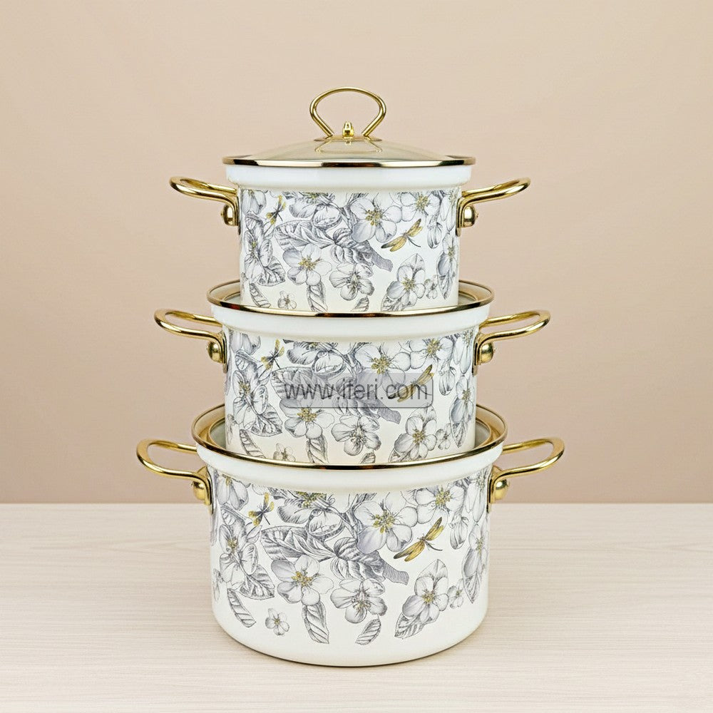 3 Pcs Enamel Bowl Set, Induction Based Cookware IF111-1