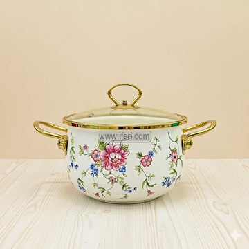 28cm Enamel Soup Pot, Stew Pot, Casserole, Induction Based Cookware with Lid IF116-1
