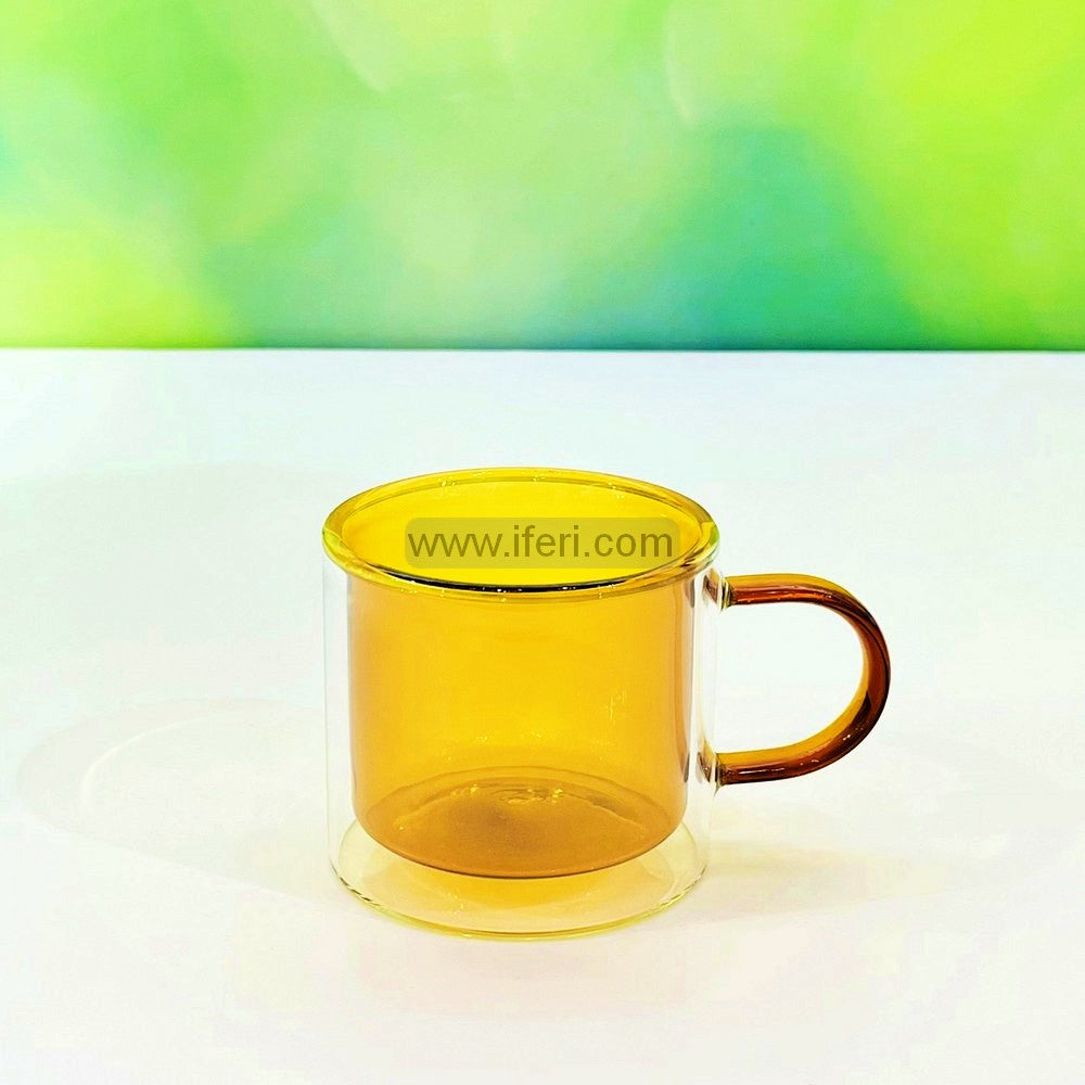 3.2 Inch Borosilicate Glass Coffee Mug UNQ0118