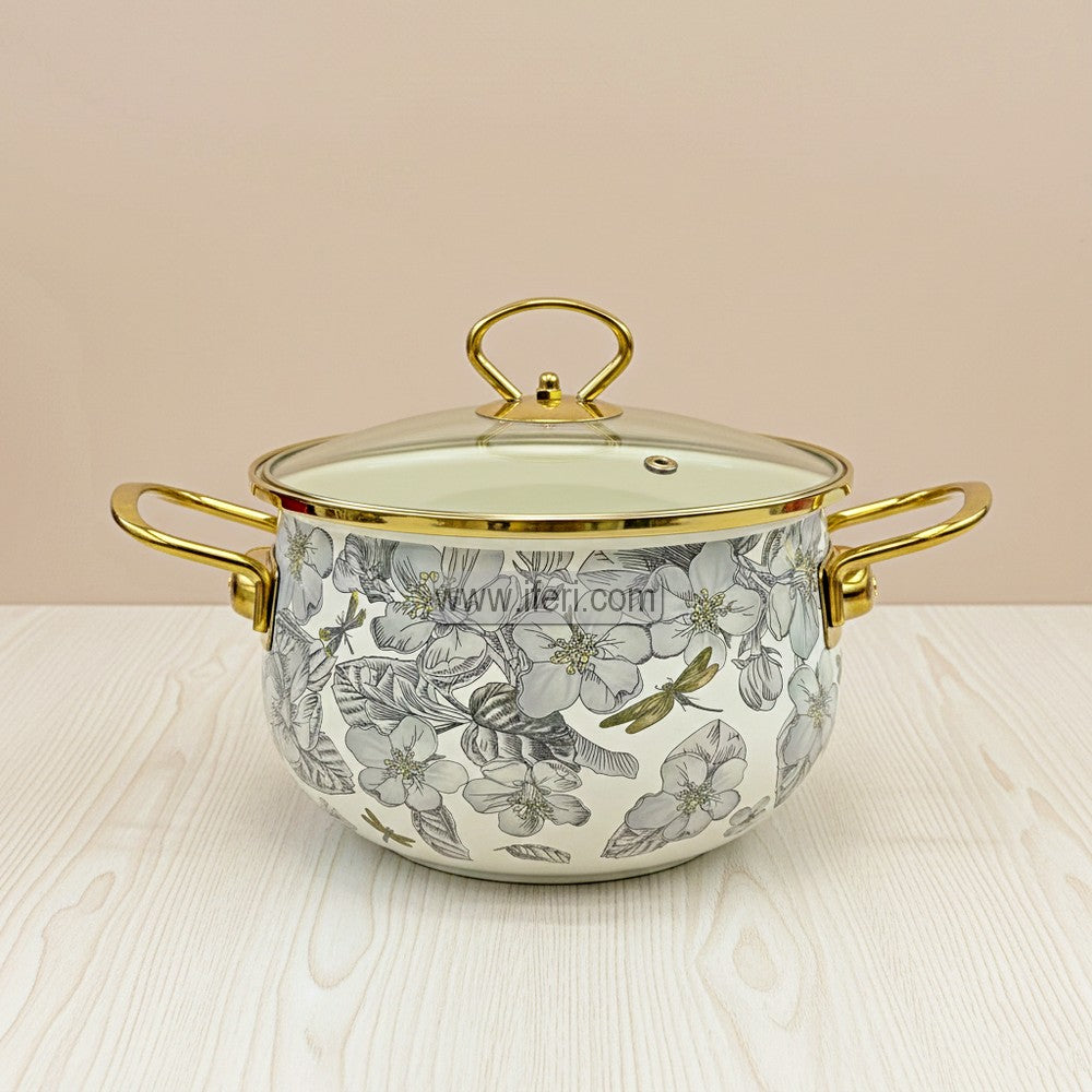 28cm Enamel Soup Pot, Stew Pot, Casserole, Induction Based Cookware with Lid IF119-1