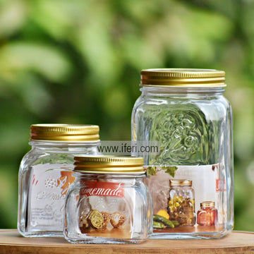 3 Pcs Airtight Glass Cookie Jar / Spice Jar CK1503