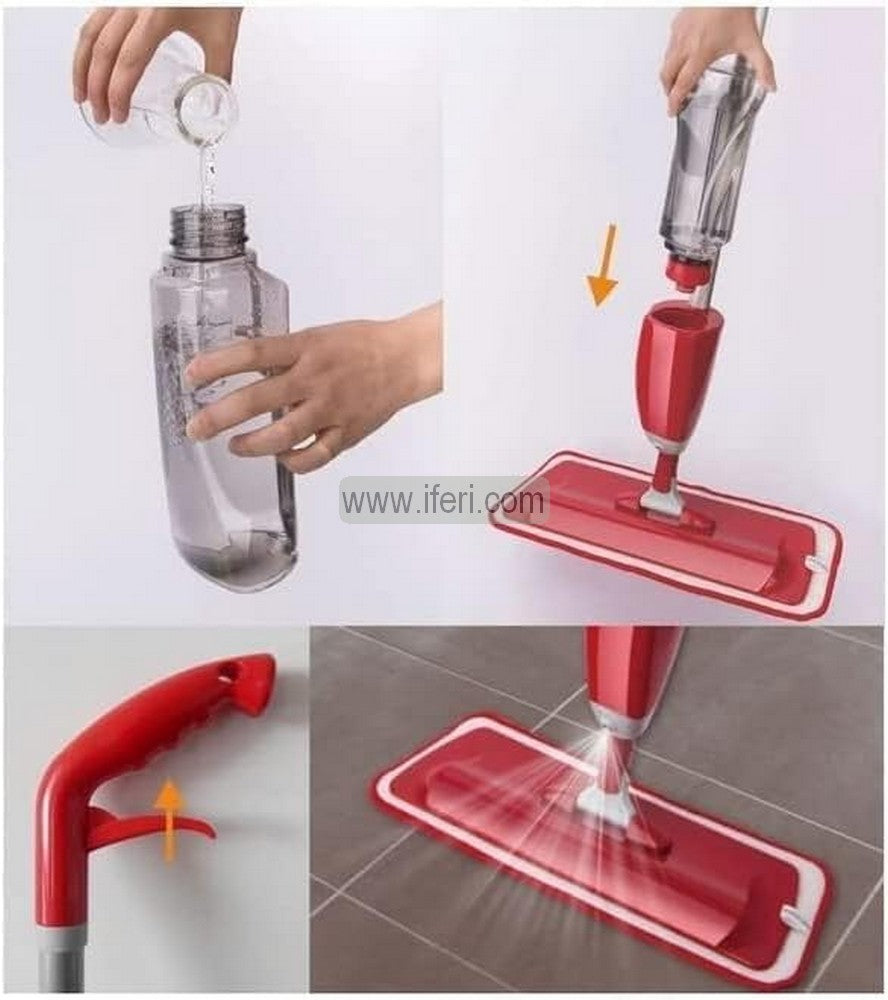 Spray Water Mop, Flat Microfiber Floor Mop with Removable Washable Cleaning Pad and Integrated Water Spray Mechanism AnZ013