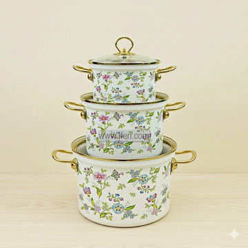 3 Pcs Enamel Bowl Set, Induction Based Cookware IF124