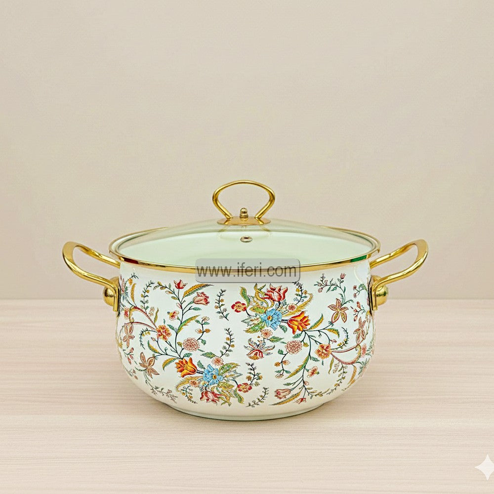 26cm Enamel Soup Pot, Stew Pot, Casserole, Induction Based Cookware with Lid IF125