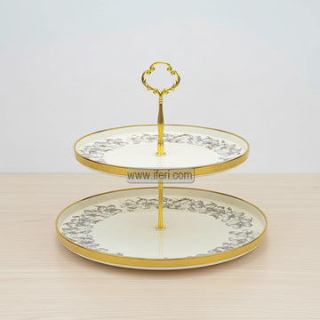 2 Tier Enamel Cake, Dessert, Appetizer Serving Platter / Stand IF126