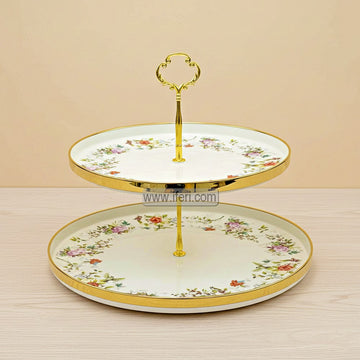2 Tier Enamel Cake, Dessert, Appetizer Serving Platter / Stand IF127