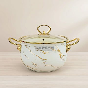 26cm Enamel Soup Pot, Stew Pot, Casserole, Induction Based Cookware with Lid IF128