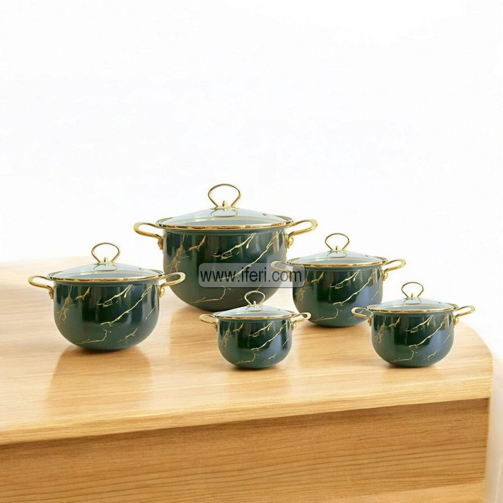 5 Pcs Enamel Bowl Set, Induction Based Cookware IF129