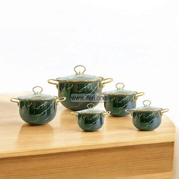 5 Pcs Enamel Bowl Set, Induction Based Cookware IF129