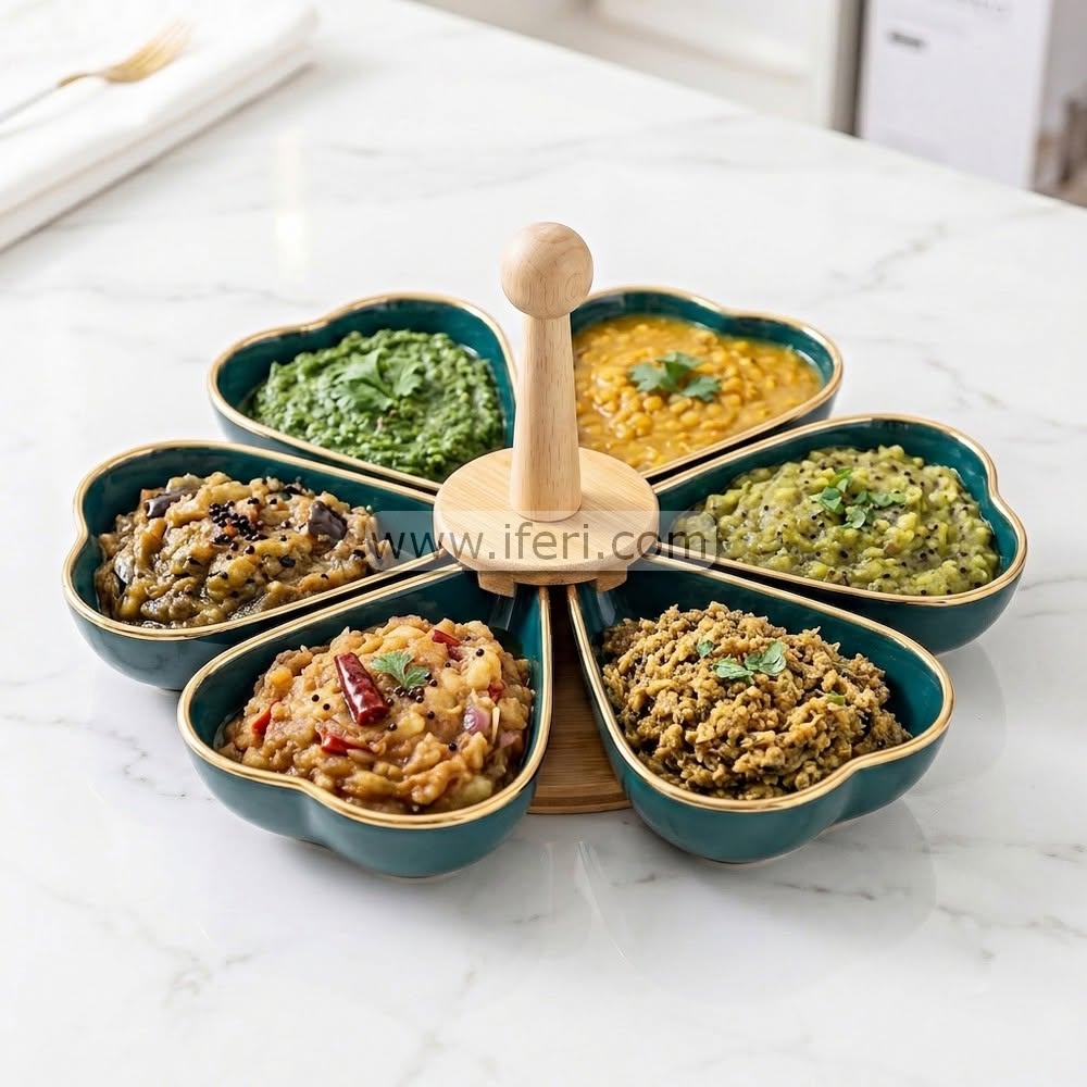 6 Pcs Revolving Ceramic Spice Bowl / Vorta Serving Bowl EB21660