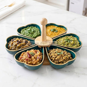 6 Pcs Revolving Ceramic Spice Bowl / Vorta Serving Bowl EB21660