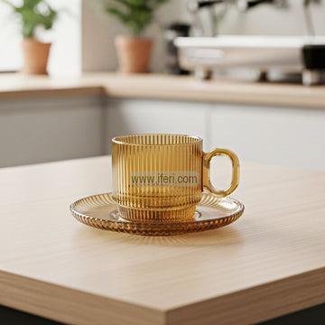 12 Pcs Glass Tea Cup & Saucer Set SMN0131
