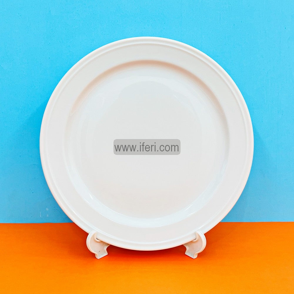 10.5 Inch 6 Pcs White Ceramic Dinner Plate CGA0131
