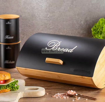 4 Pcs Bread Box & Tea, Coffee, Sugar Storage Jar, Container Set RY3132
