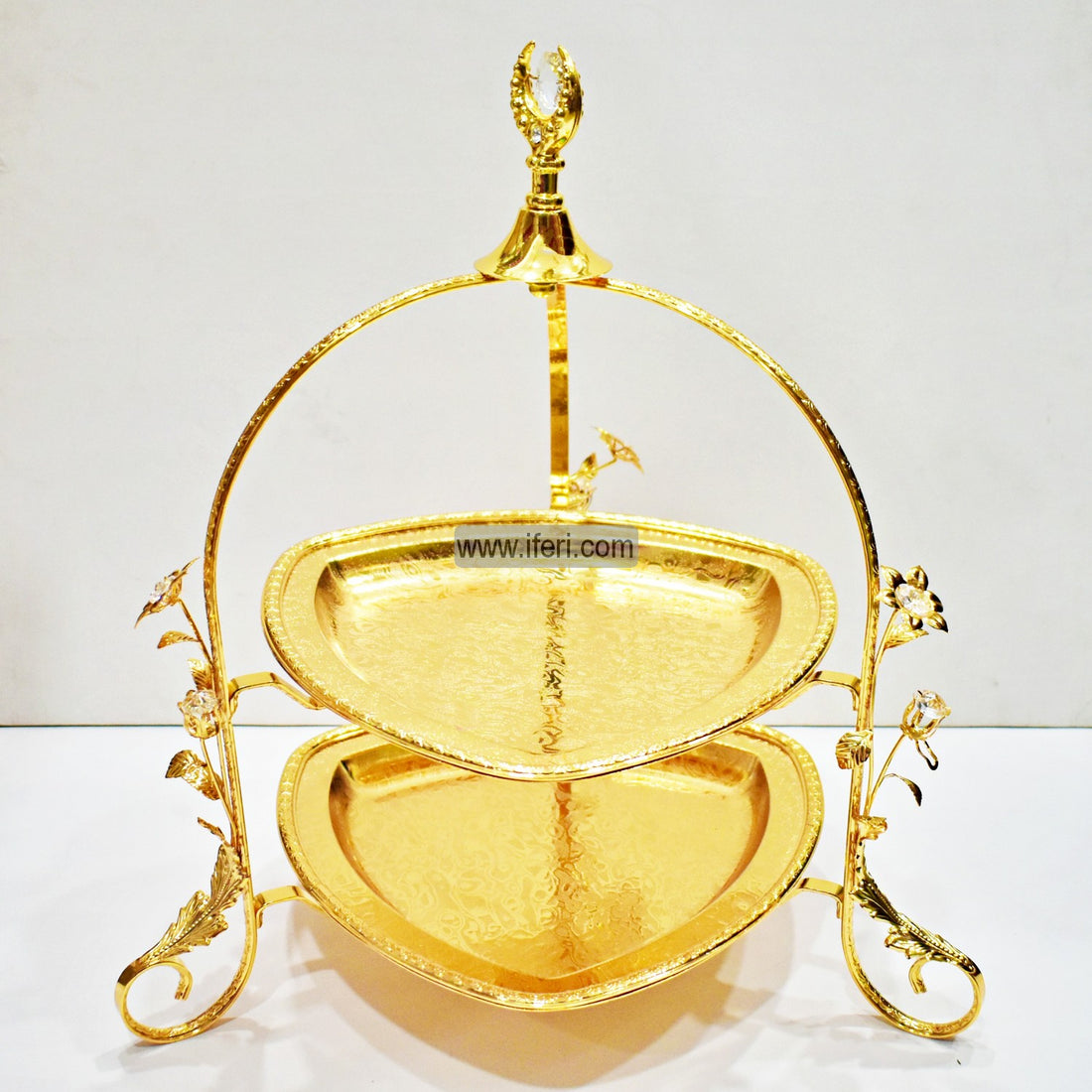 2 Tier Metal Cake, Dessert, Appetizer Serving Platter / Stand FT0136