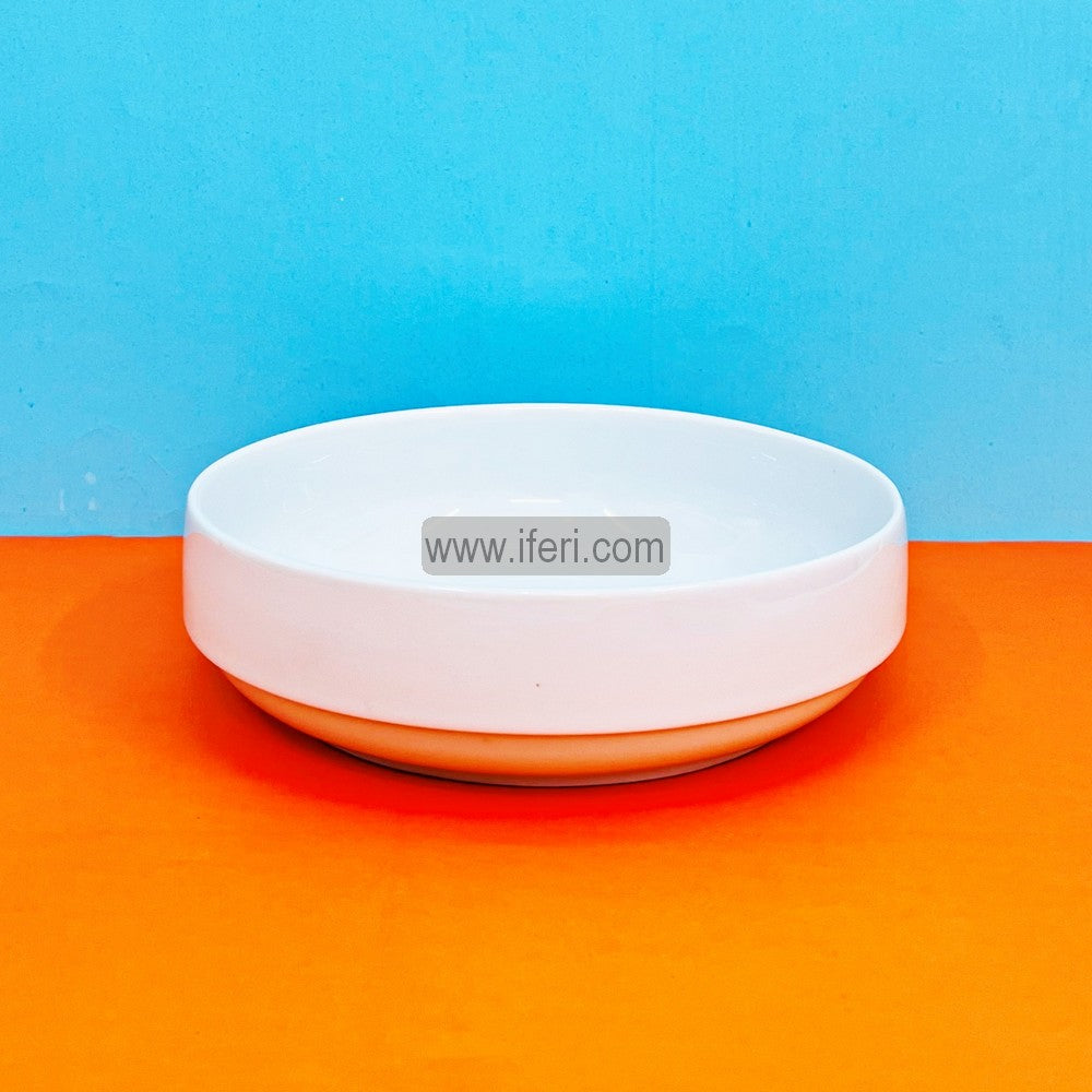 8 Inch White Large Ceramic Curry/Soup Serving Bowl CGA0137