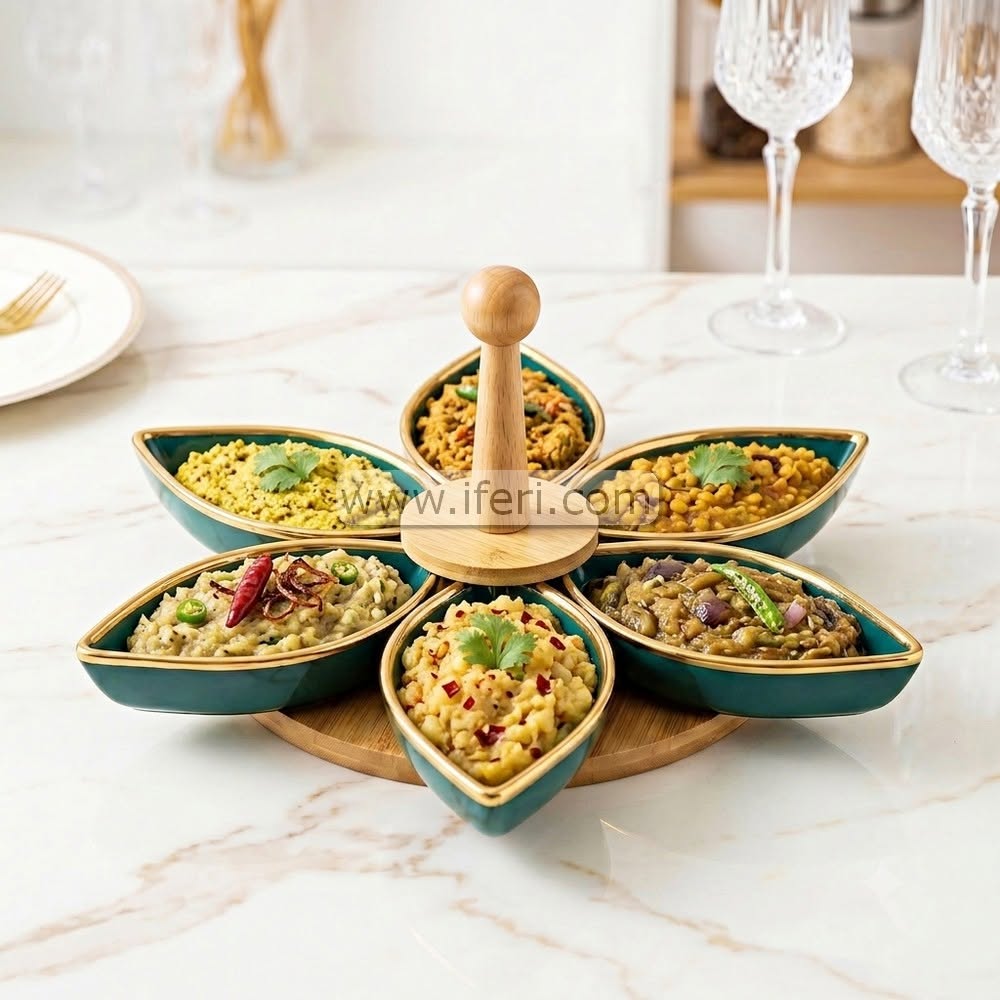 6 Pcs Revolving Ceramic Spice Bowl / Vorta Serving Bowl EB21661