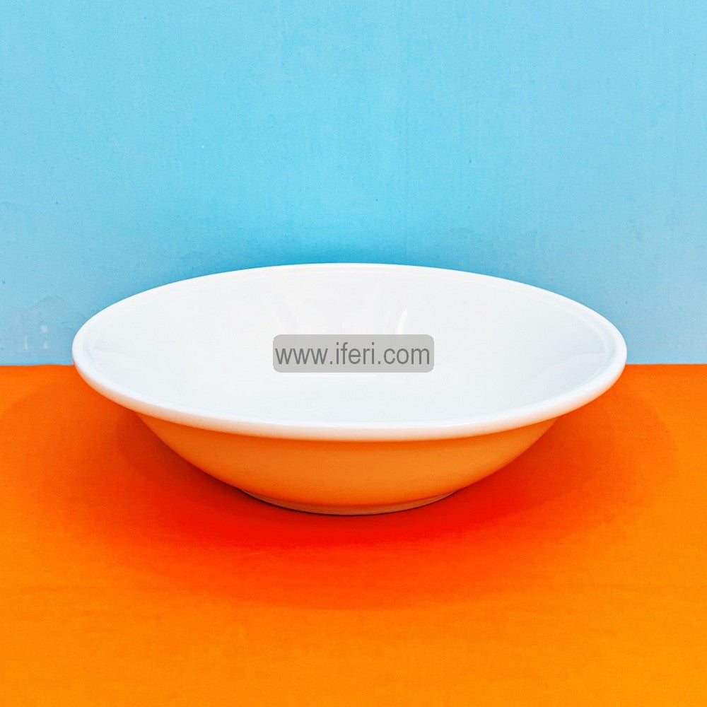 9 Inch White Ceramic Curry Serving Bowl CGA0146