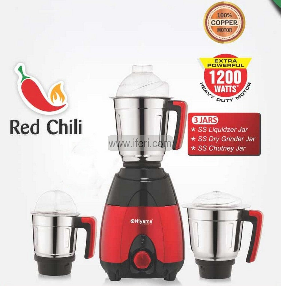 Niyama Red Chili 1200W Mixer Grinder Blender NIB-146