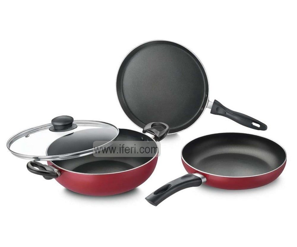 4 Pcs Prestige Omega Deluxe Plus Non-stick Cookware Set PG38148