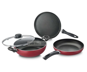 4 Pcs Prestige Omega Deluxe Plus Non-stick Cookware Set PG38148