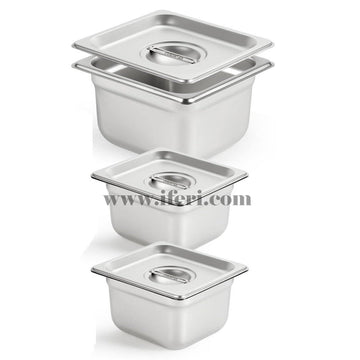 7 inch 1/6 Stainless Steel Deep 4 inch food Pan EB1/6-4