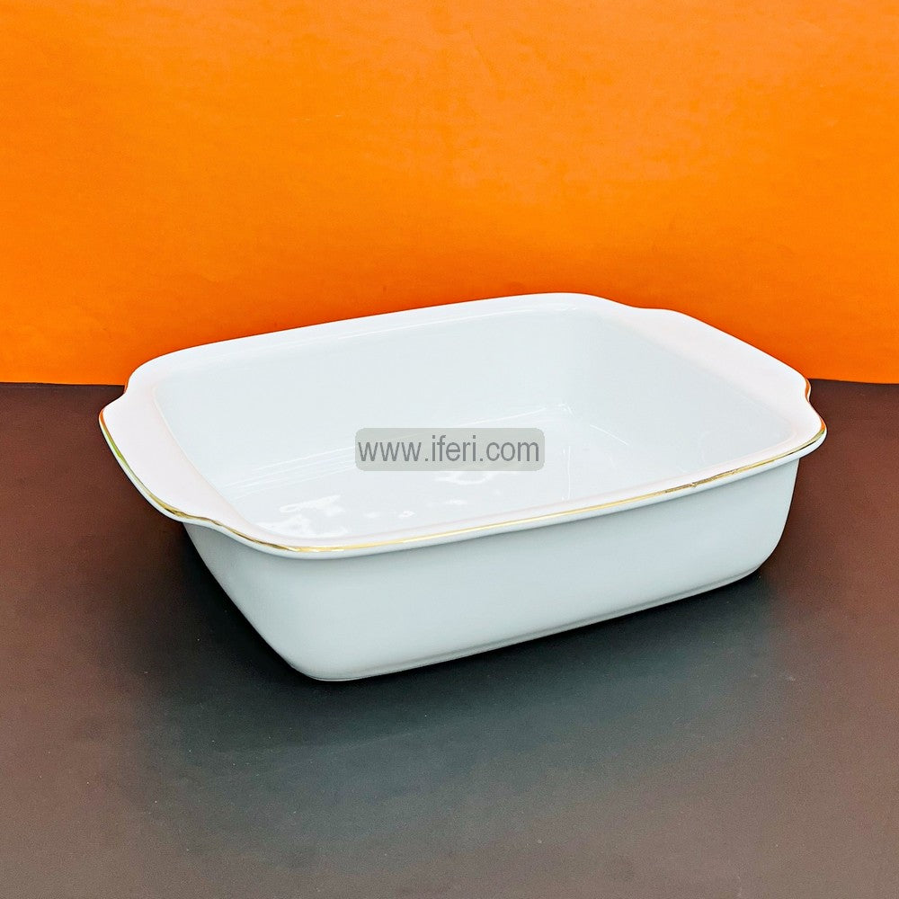 12 Inch Golden Rim Ceramic Casserole Dish / Deep Tray CGA0157